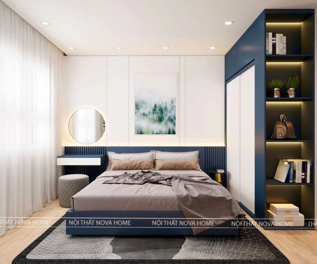 Thiết kế nội thất phòng ngủ master chung cư Anland Dương Nội