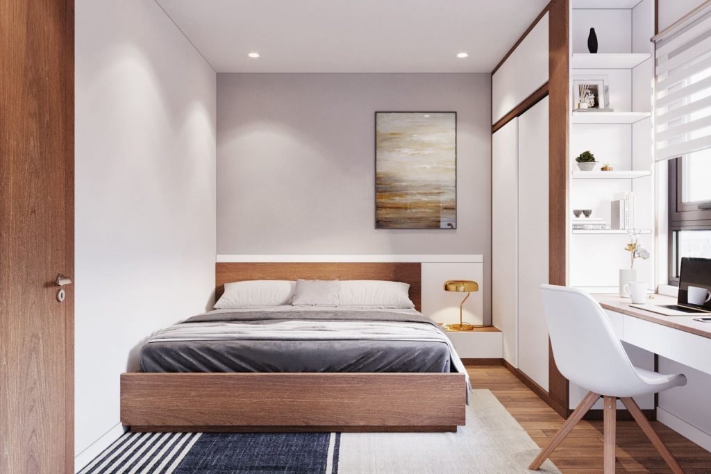 Thiết kế nội thất phòng ngủ master chung cư Bamboo Garden
