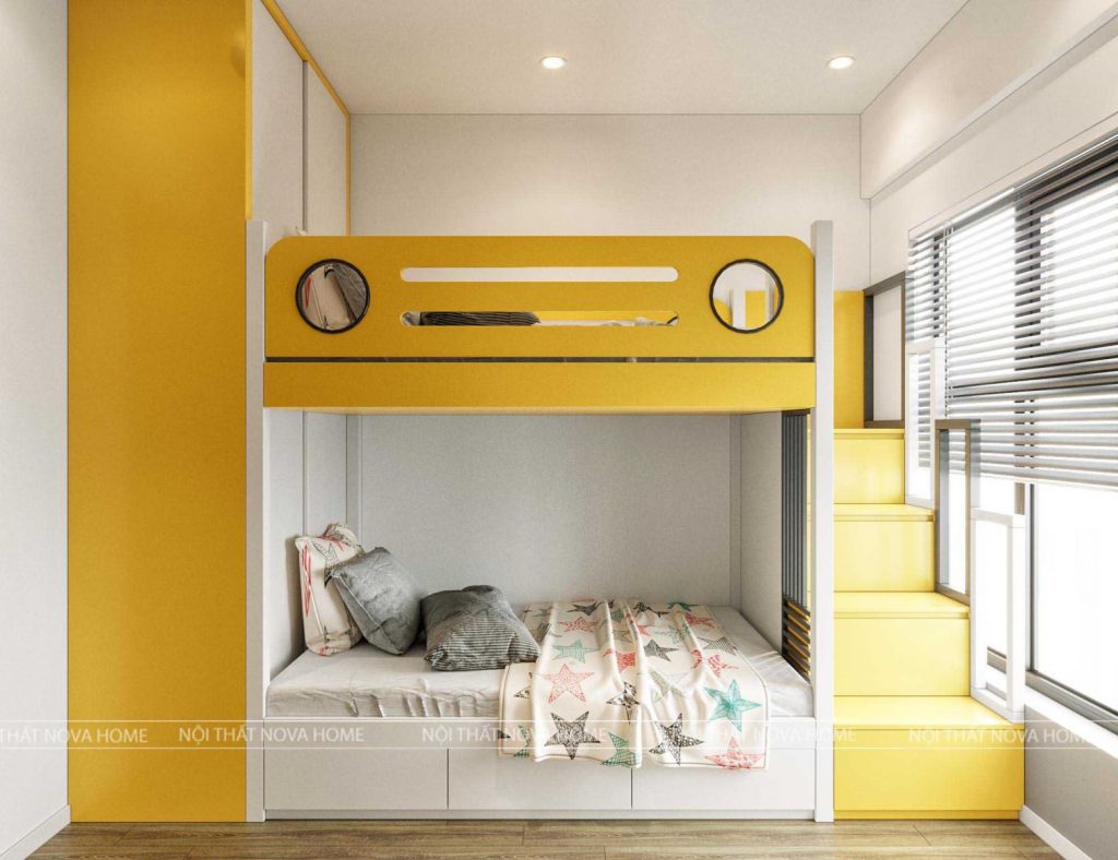 Sử dụng giường tầng trong thiết kế phòng ngủ cho bé