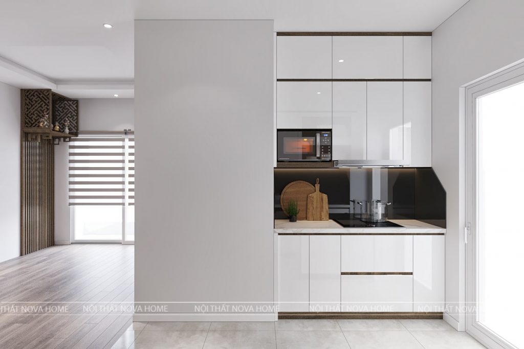 Thiết kế hệ thống tủ bếp sát trần giúp tối ưu không gian