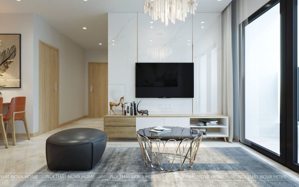 Thiết kế nội thất chung cư Vinhome Smart City 55m2 tòa S103 nhà chị Thu