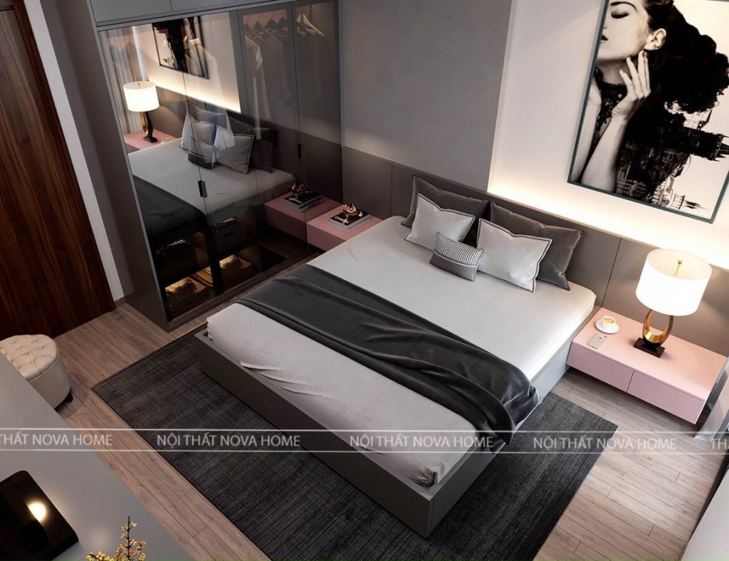 Thiết kế nội thất phòng ngủ master chung cư Feliz Home